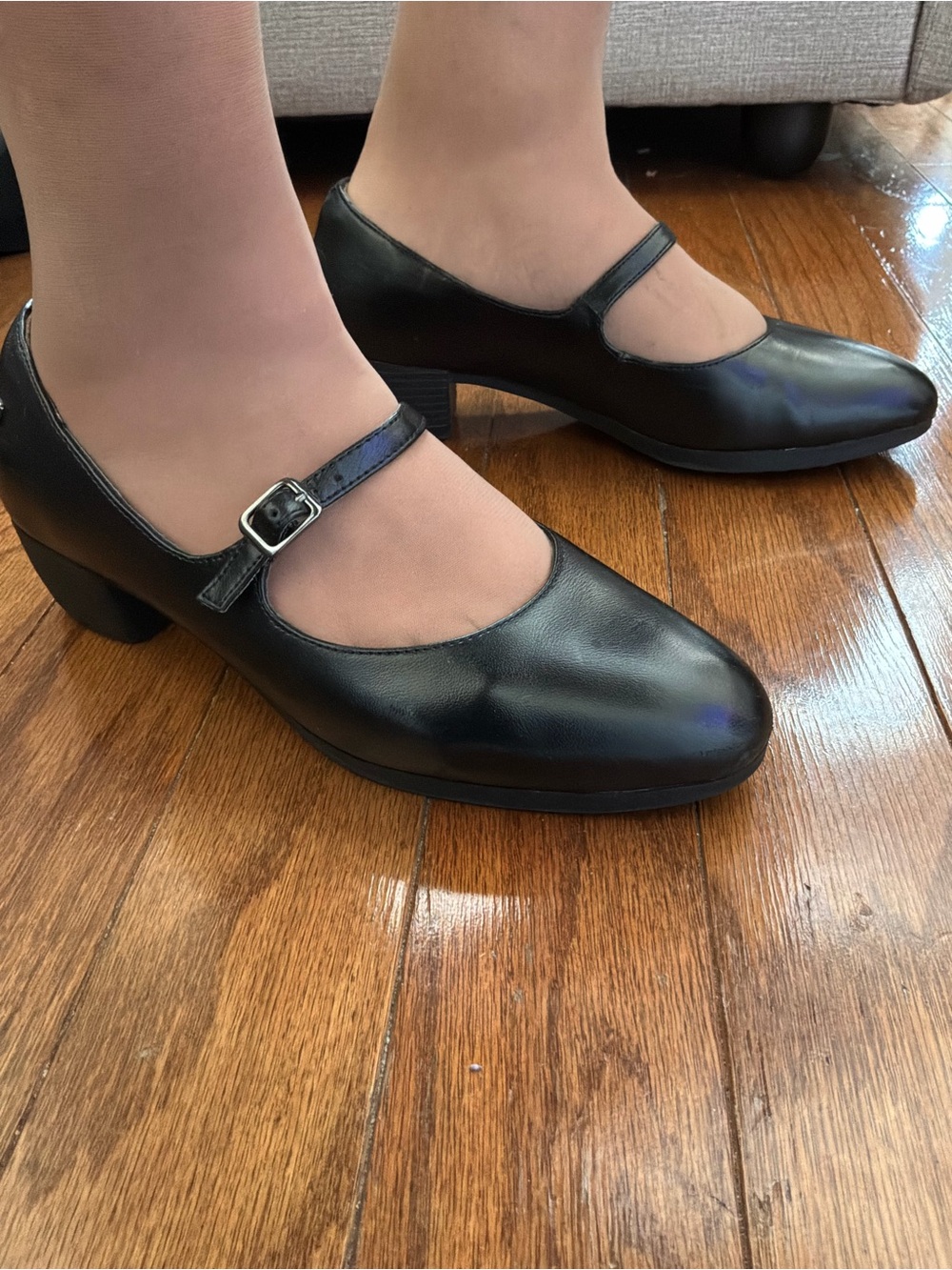 ******* Shoes For Crews Black Mary Jane Low Block Heels *******
